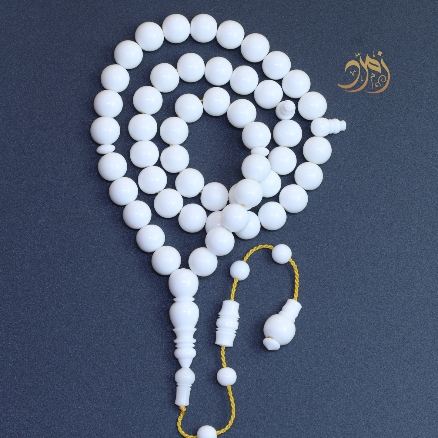 سبحة بلياردو ابيض من كرة – 49 خرزة