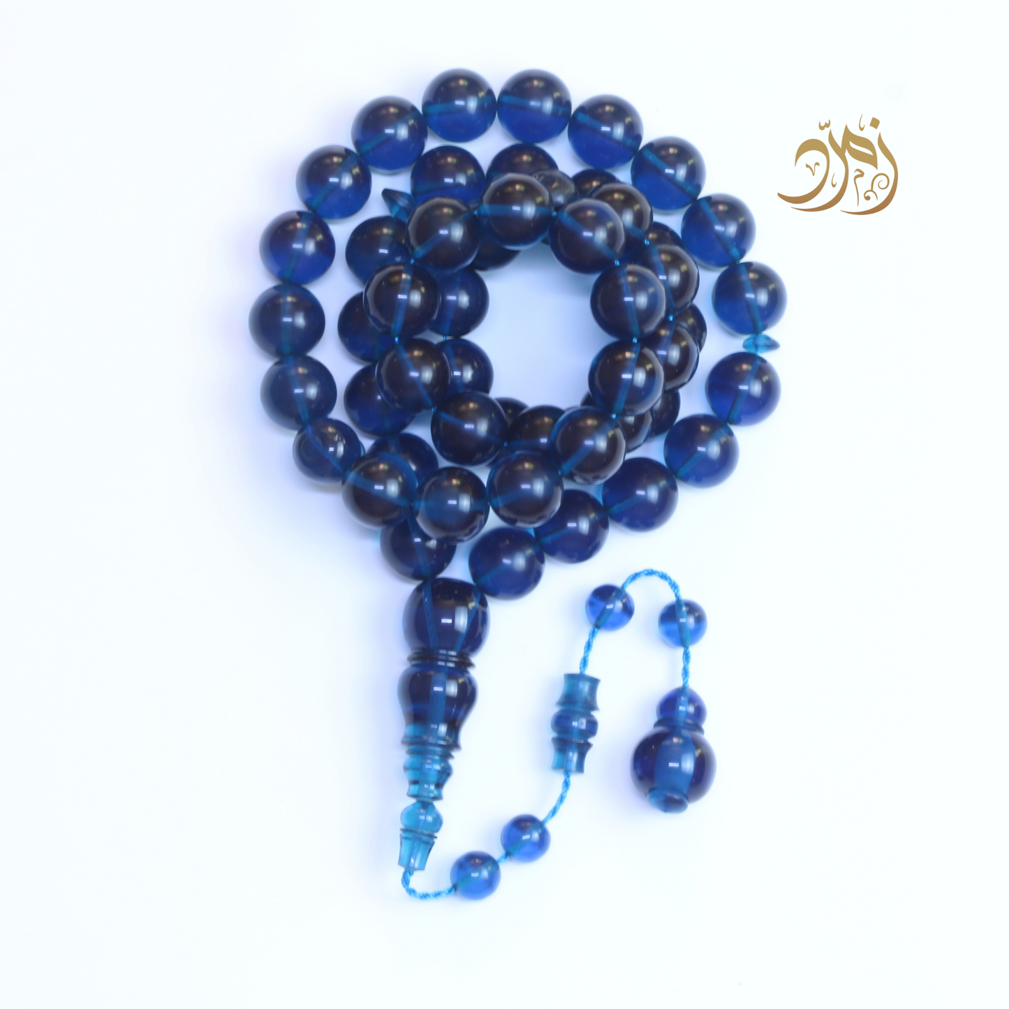 سبحة زعفراني أزرق غامق– 51 خرزة