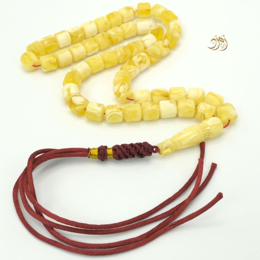 سبحة مستكة (قشطة و عسل ) 51 خرزة