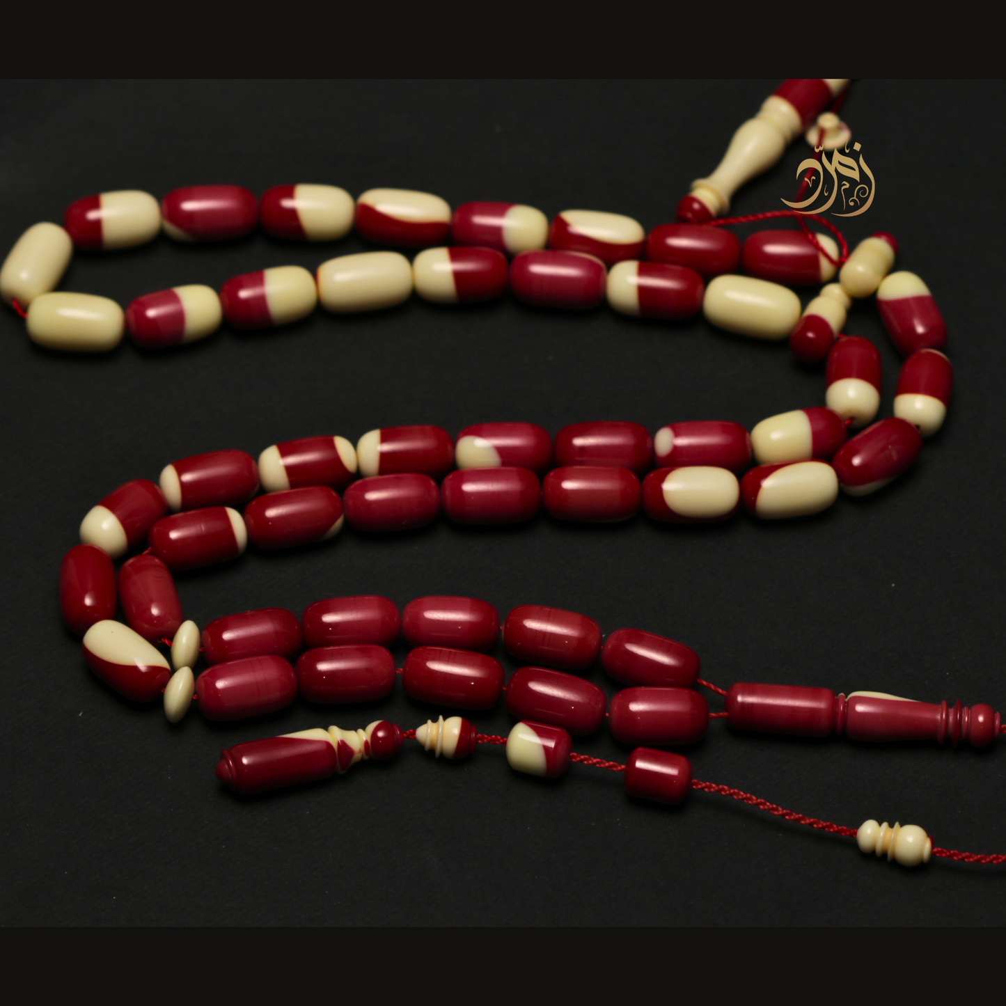 سبحة بلياردو ألماني صب قديم 49 خرزة صنوبري