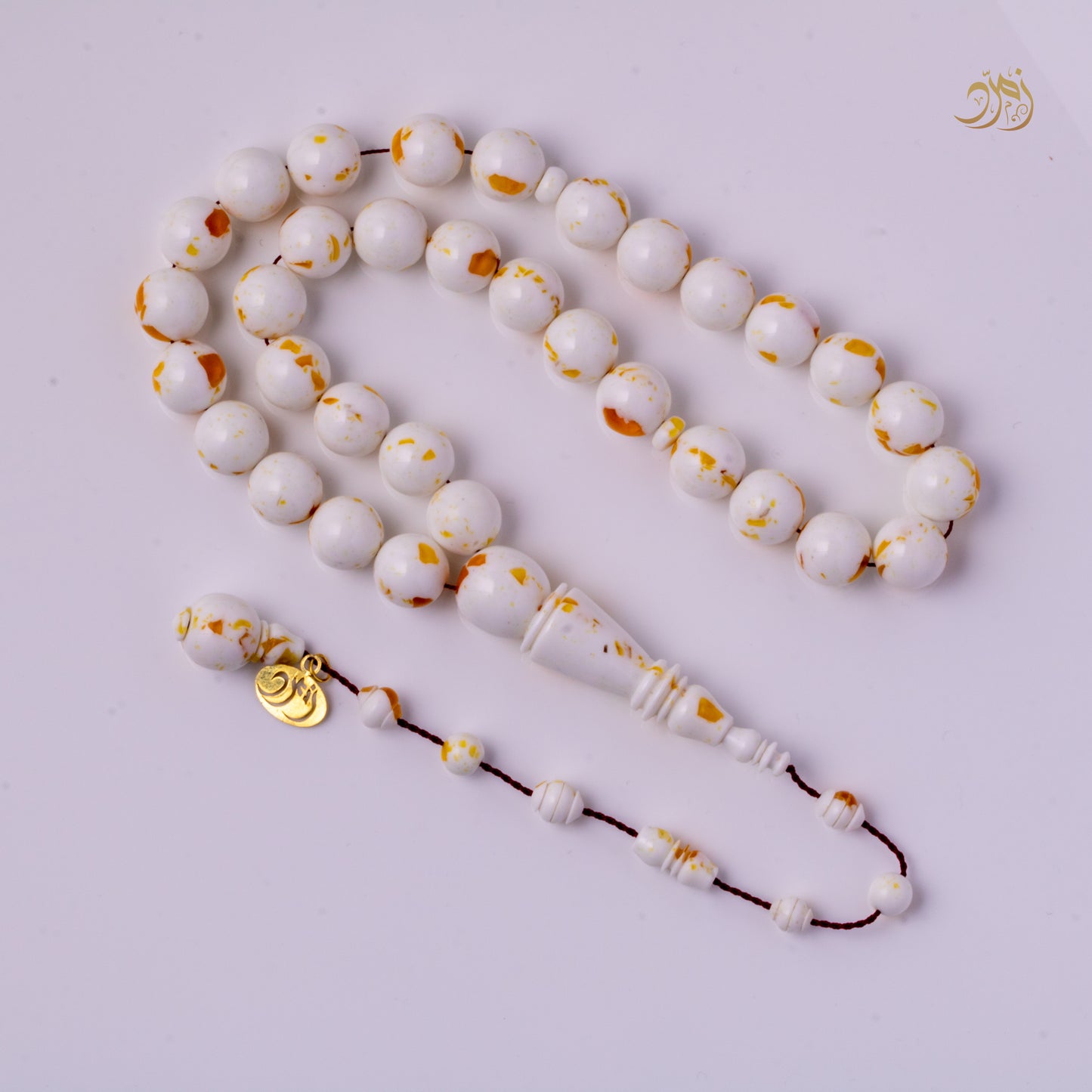سبحة مستكة قشطة وعسل تمليكة 33 خرزة دائري