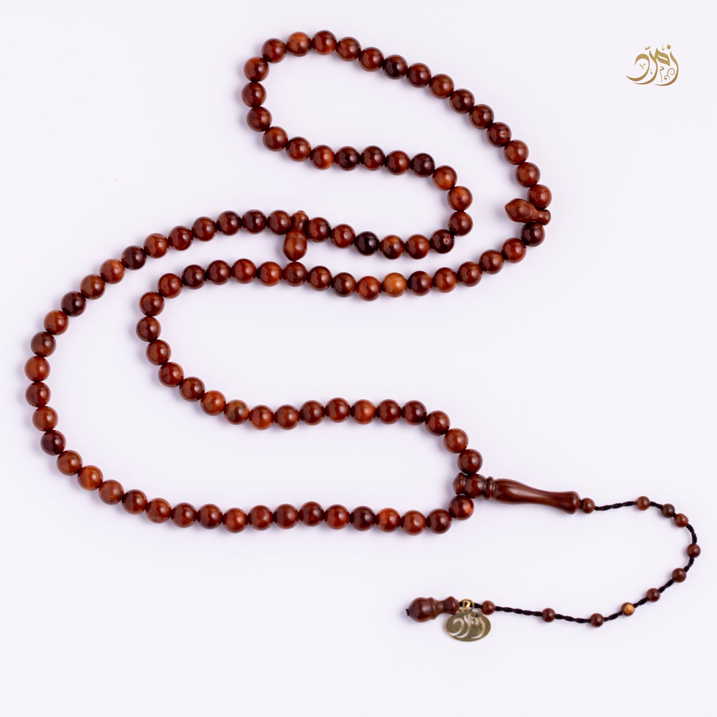سبحة خشب كوك طبيعي 99 خرزة دائري