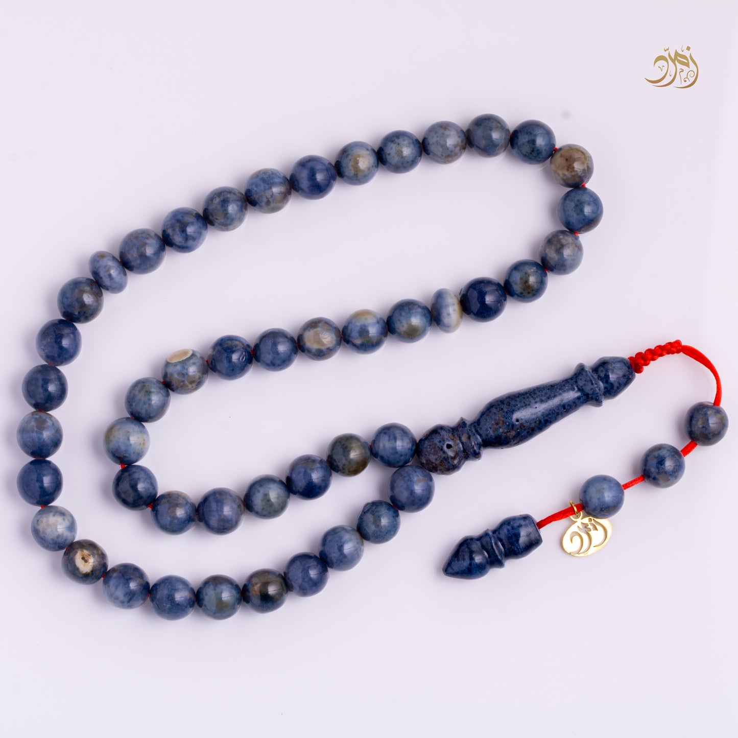 سبحة مرجان أزرق طبيعي 45 خرزة دائري