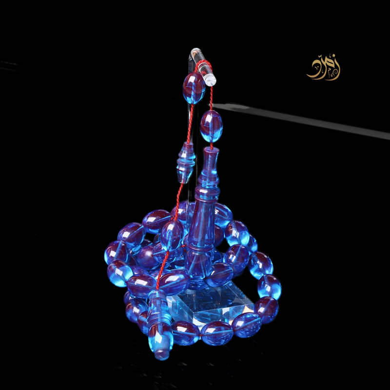 سبحة فاتوران أزرق – خراطة ورشة لبابيدي (45 خرزة)