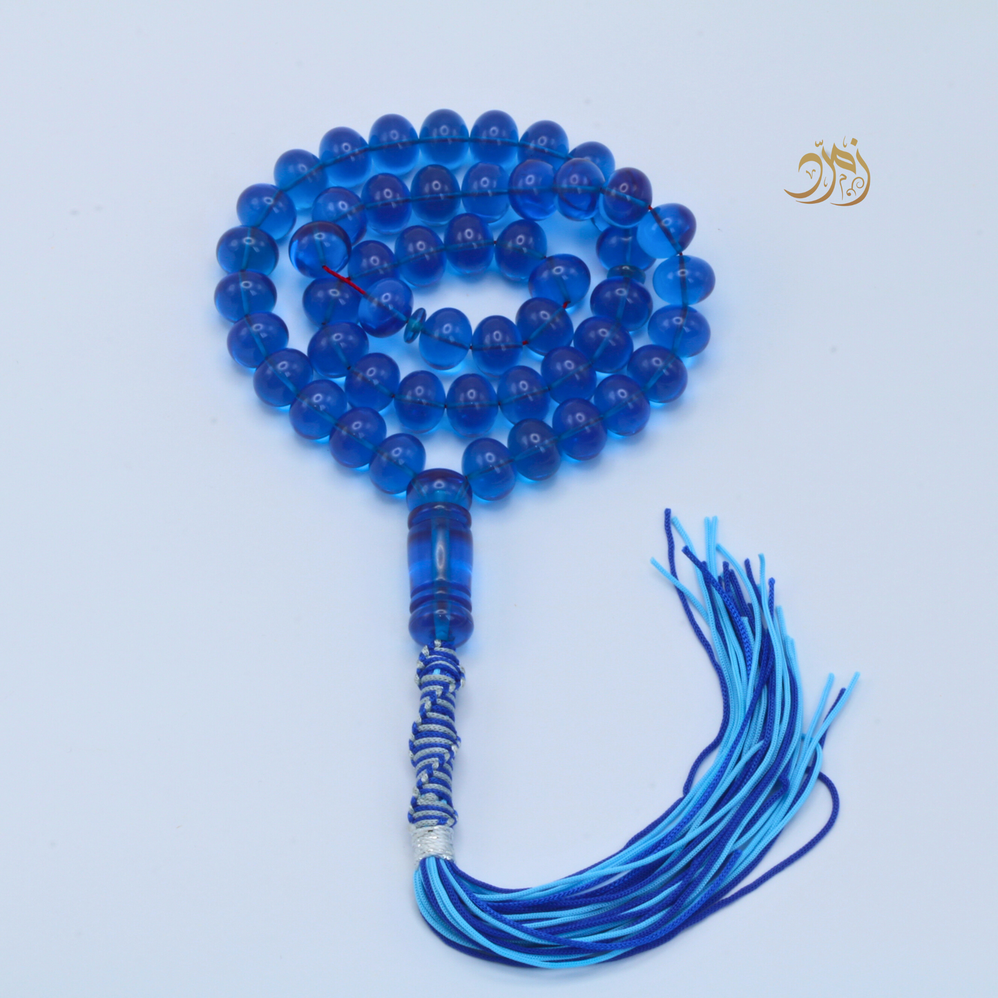 سبحة فاتوران أزرق – خراطة ورشة لبابيدي (51 خرزة)