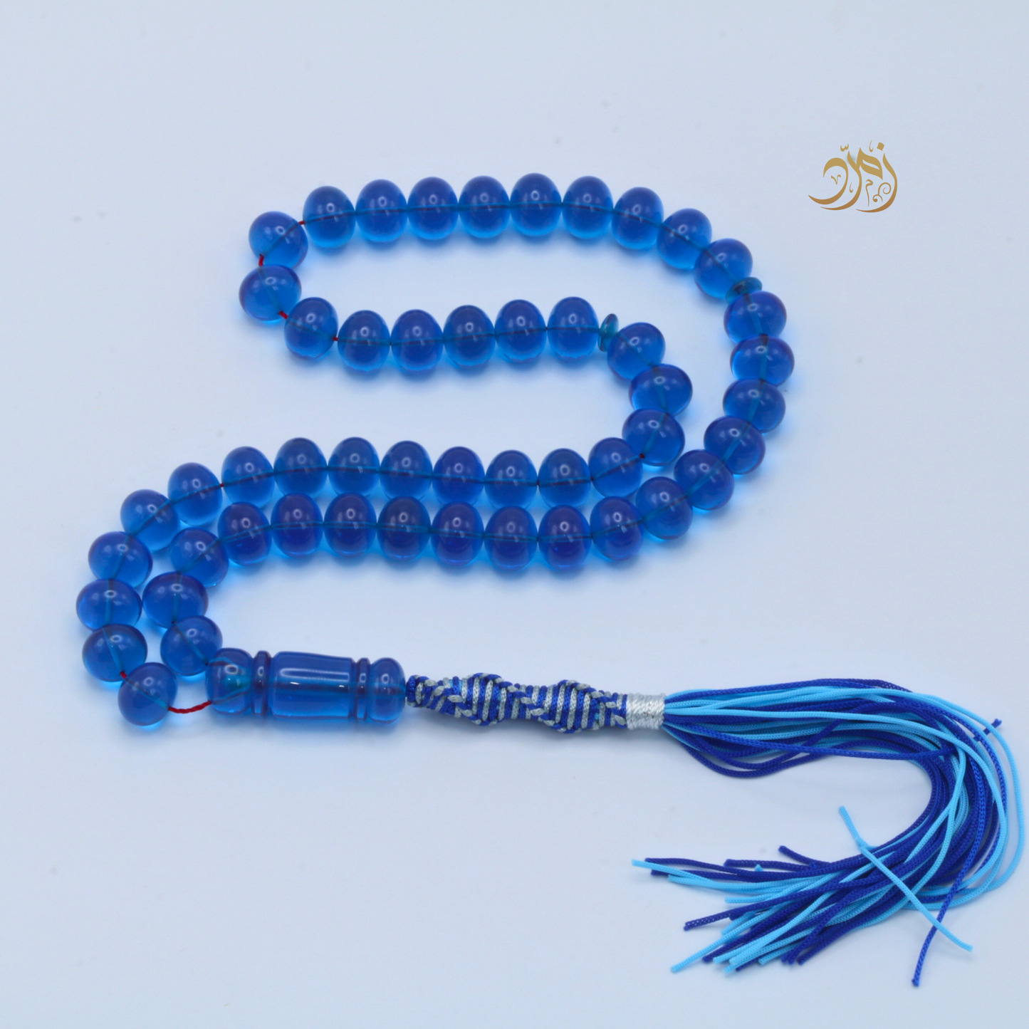 سبحة فاتوران أزرق – خراطة ورشة لبابيدي (51 خرزة)