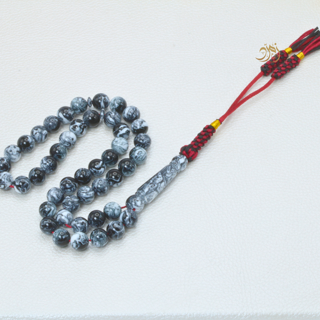 سبحة بكلايت ابيض و اسود 45 خرزة