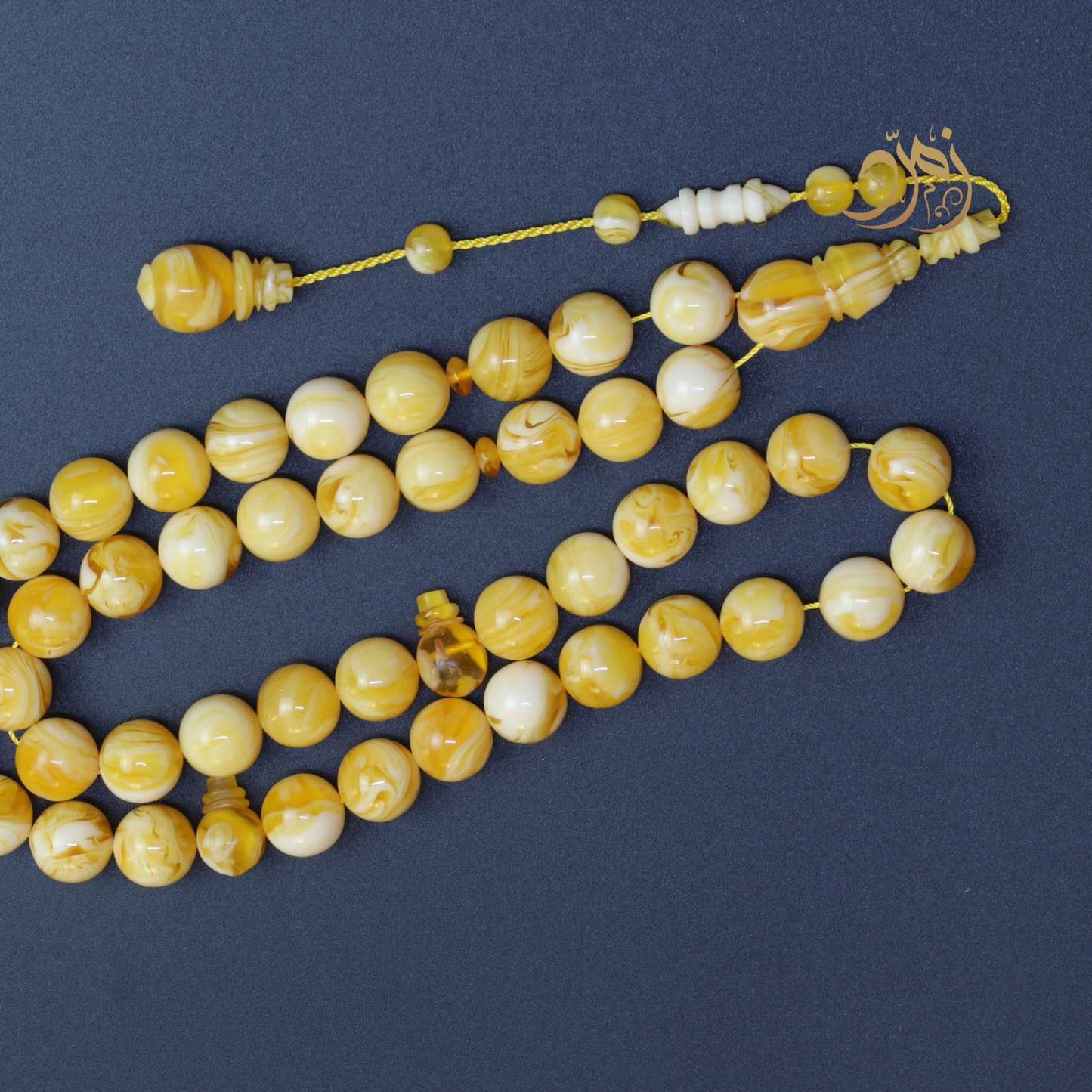 سبحة مستكة دائري (غامق) – 45 خرزة