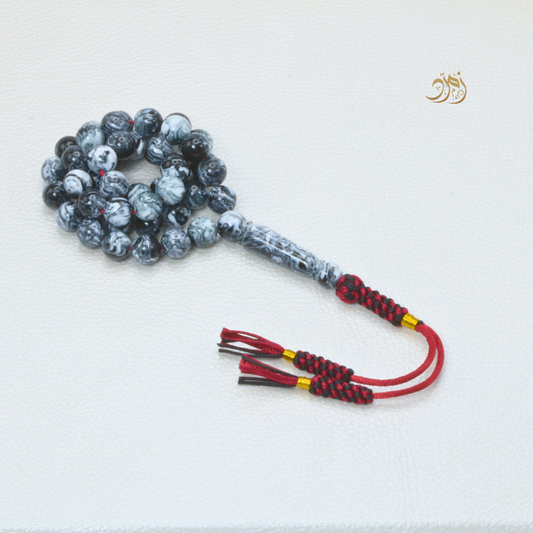 سبحة بكلايت ابيض و اسود 45 خرزة