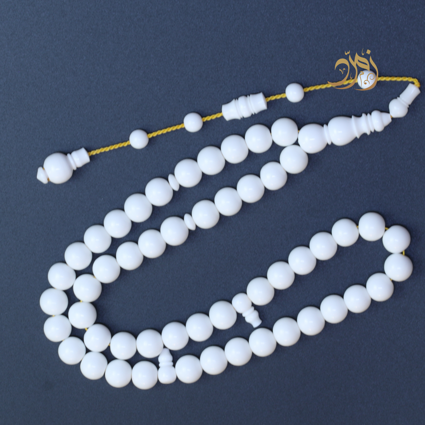 سبحة بولنج ابيض من كرة  – 49 خرزة
