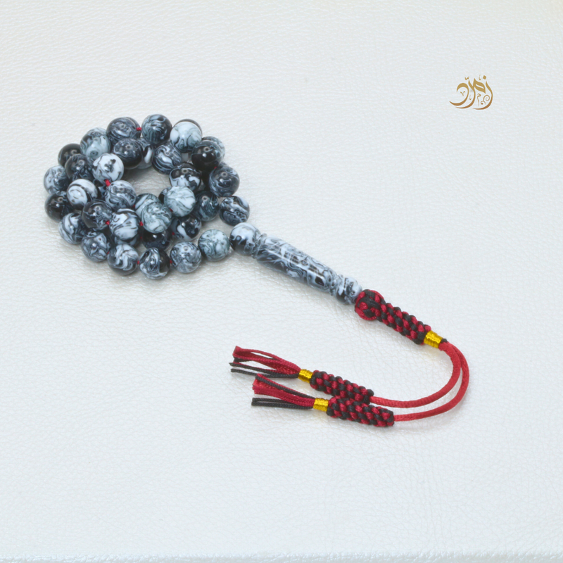 سبحة بكلايت ابيض و اسود 45 خرزة