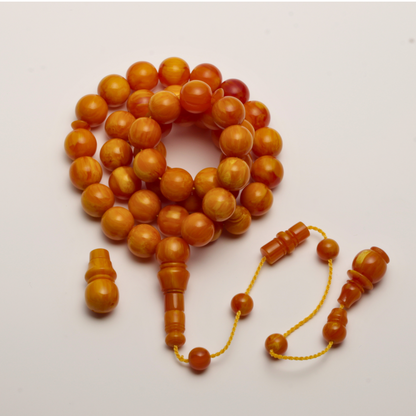 سبحة فاتوران برتقالي جزري – 45 خرزة دائري