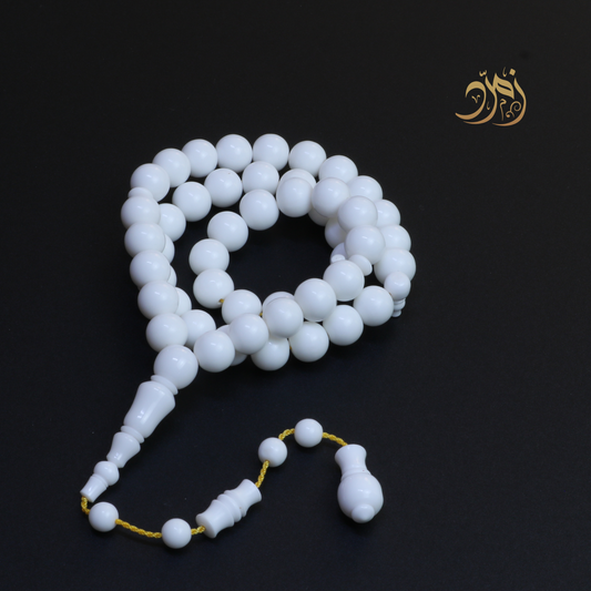 سبحة بولنج ابيض من كرة  – 49 خرزة