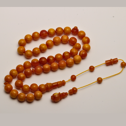 سبحة فاتوران برتقالي جزري – 45 خرزة دائري