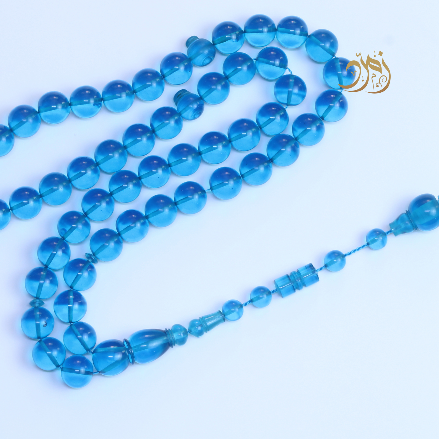 سبحة زعفراني تركواز – 51 خرزة