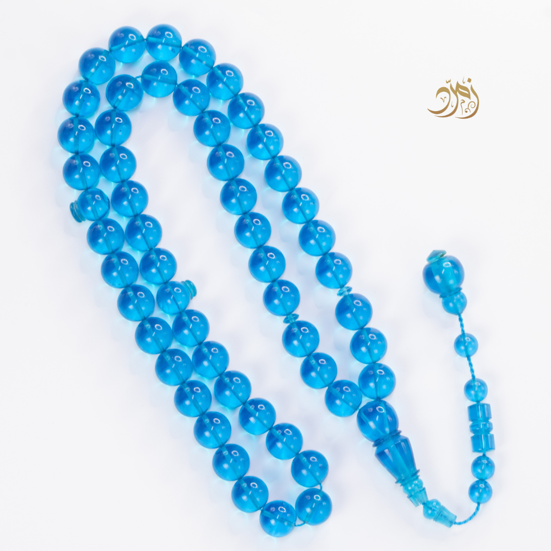 سبحة زعفراني تركواز – 51 خرزة