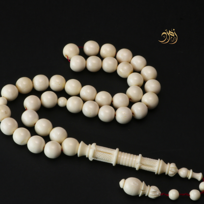 سبحة عظم جمل طبيعي- 37 خرزة دائري