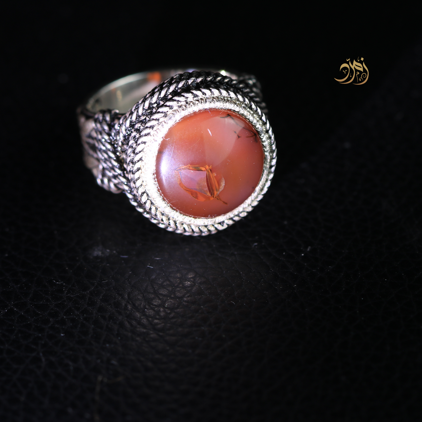خاتم ملكي عقيق يماني طبيعي – صياغة الوليف
