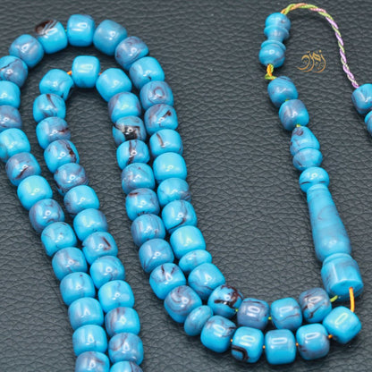 سبحة بكلايت أزرق – 3 أشكال خرز – 99 خرزة