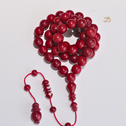 سبحة طابة بلياردو جديد  خمري – 47 خرزة دائري