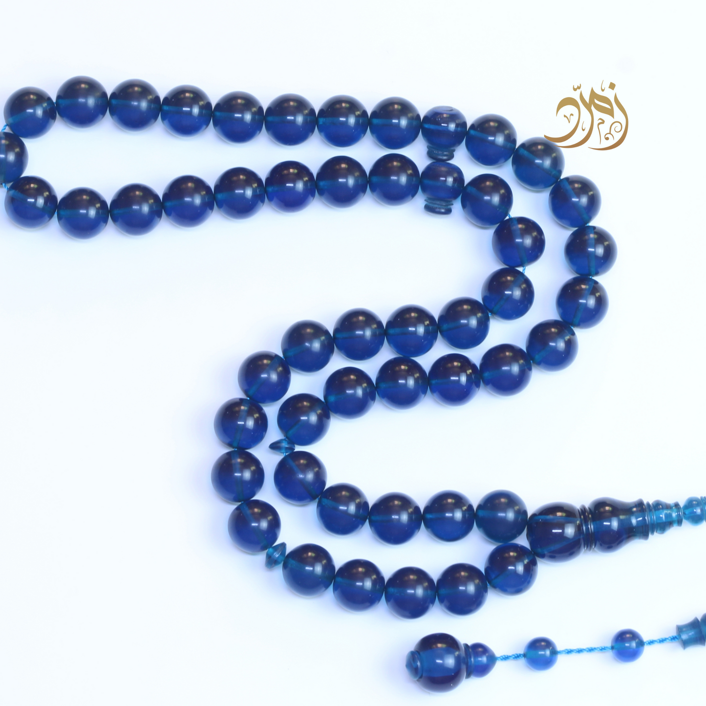 سبحة زعفراني أزرق غامق– 51 خرزة