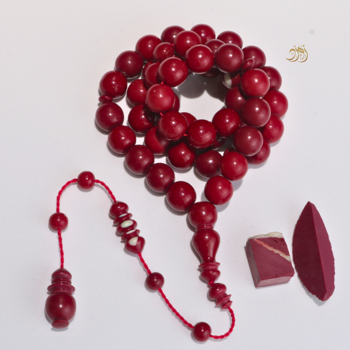 سبحة طابة بلياردو جديد  خمري – 47 خرزة دائري