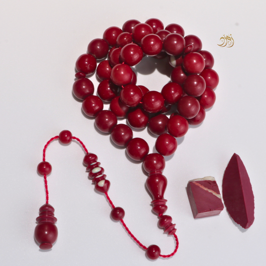 سبحة طابة بلياردو جديد  خمري – 47 خرزة دائري