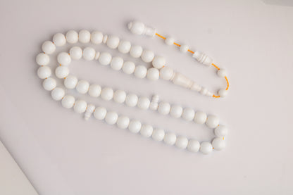 سبحة بلياردو ابيض من كرة  – 49 خرزة