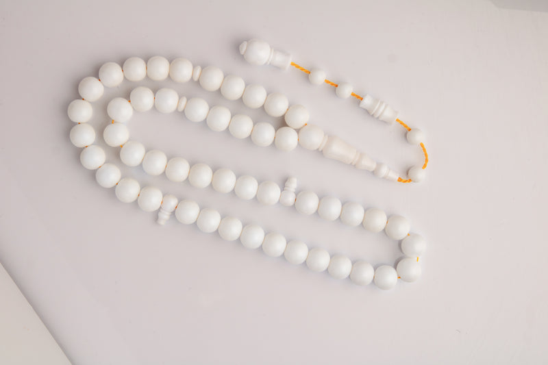 سبحة بلياردو ابيض من كرة  – 49 خرزة
