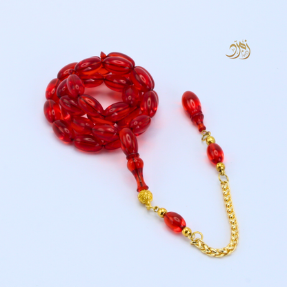 سبحة فاتوران أحمر – خراطة بوراك اوزاجيك (33 خرزة)