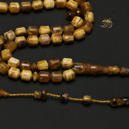 سبحة من ظهر سلحفاة برية (ترسة) 48 خرزة صندوقي