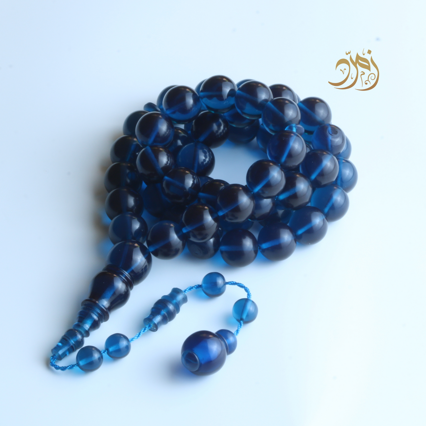 سبحة زعفراني أزرق غامق– 51 خرزة