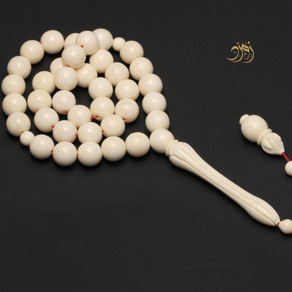 سبحة عظم جمل طبيعي - 37 خرزة دائري