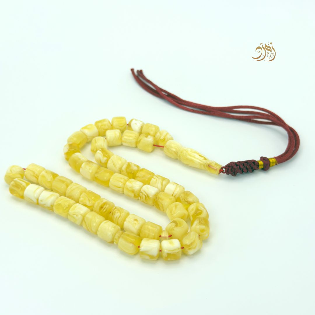 سبحة مستكة (قشطة و عسل ) 51 خرزة