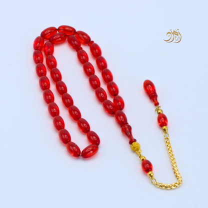 سبحة فاتوران أحمر – خراطة بوراك اوزاجيك (33 خرزة)