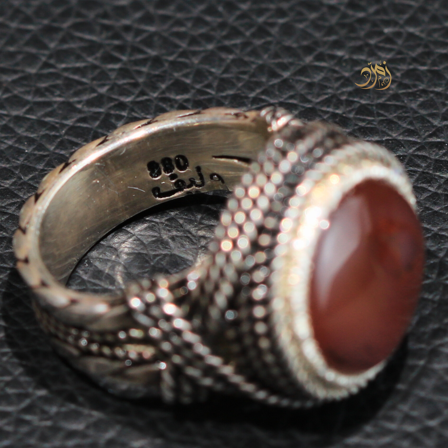 خاتم ملكي عقيق يماني طبيعي – صياغة الوليف