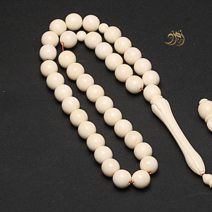 سبحة عظم جمل طبيعي - 37 خرزة دائري