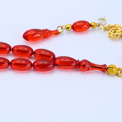 سبحة فاتوران أحمر – خراطة بوراك اوزاجيك (33 خرزة)