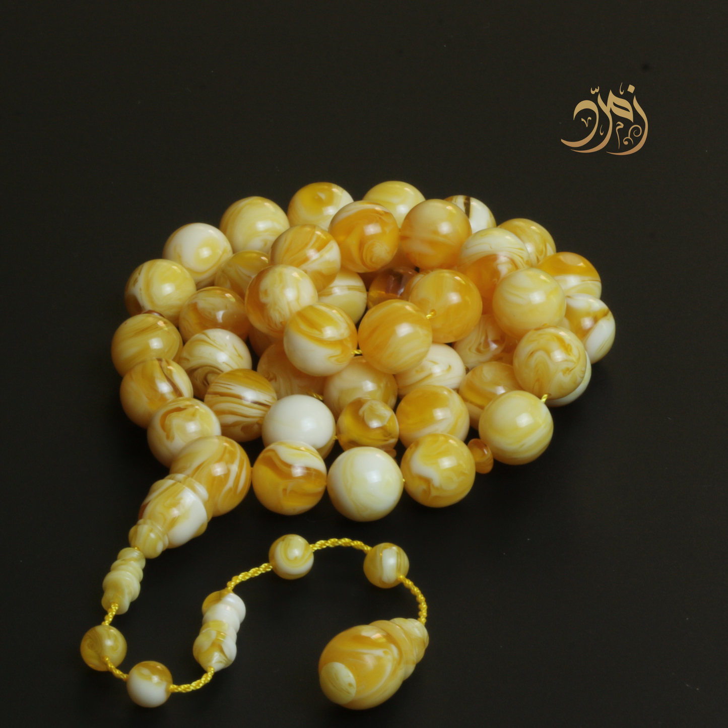 سبحة مستكة دائري (غامق) – 45 خرزة