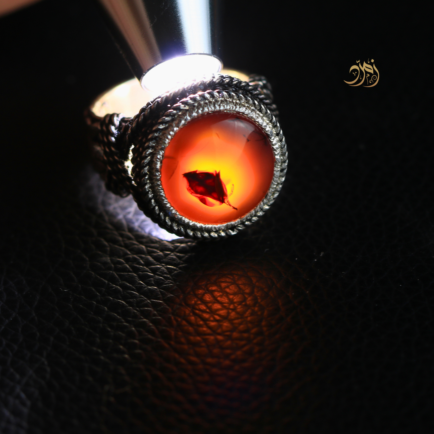 خاتم ملكي عقيق يماني طبيعي – صياغة الوليف