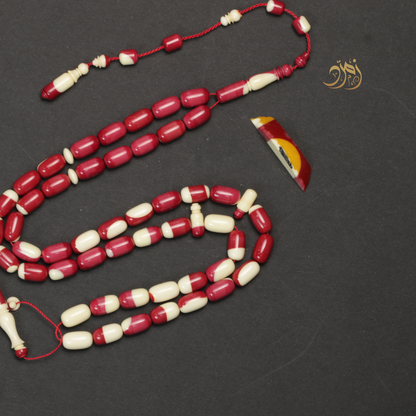 سبحة بلياردو ألماني صب قديم 49 خرزة صنوبري