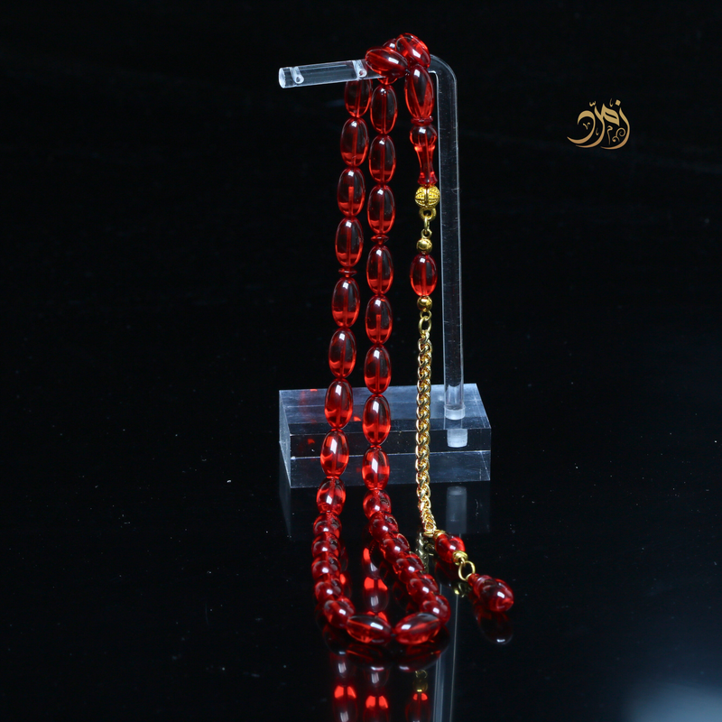 سبحة فاتوران أحمر – خراطة بوراك اوزاجيك (33 خرزة)