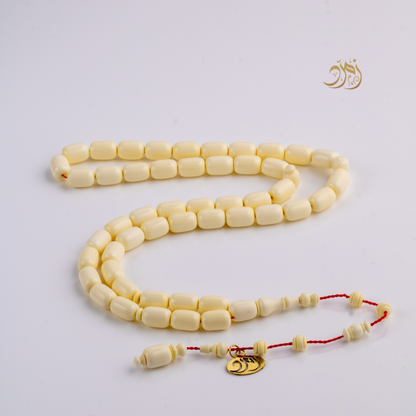 سبحة دومنة صب قديم 49 خرزة برميلي (شاهد + كبوس + كسار من الخامه )