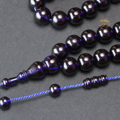 سبحة فاتوران صب جديد كحلي داكن – 45 خرزة دائري | شاهد سبير