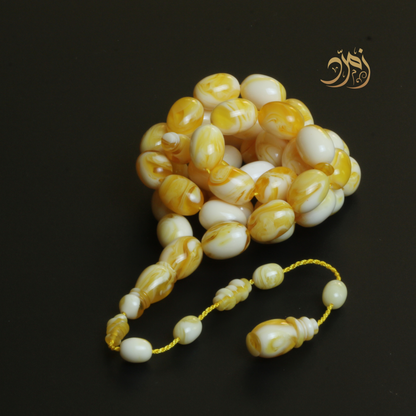 سبحة مستكة بيض حمام (غامق )– 41 خرزة