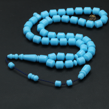 سبحة بولنج 45 خرزة – صندوقي – لون أزرق سماوي صب جديد كثافه عالية