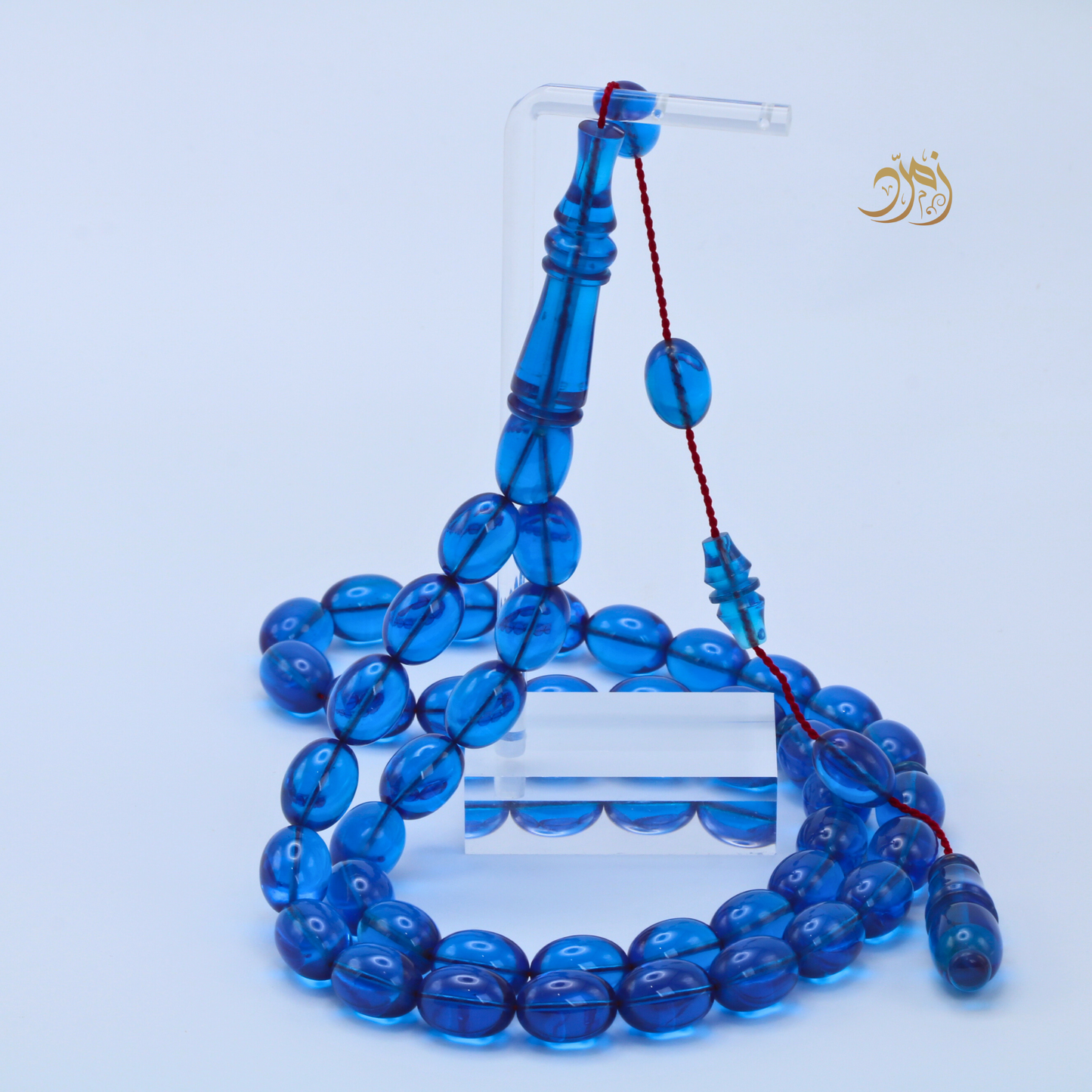 سبحة فاتوران أزرق – خراطة ورشة لبابيدي (45 خرزة)