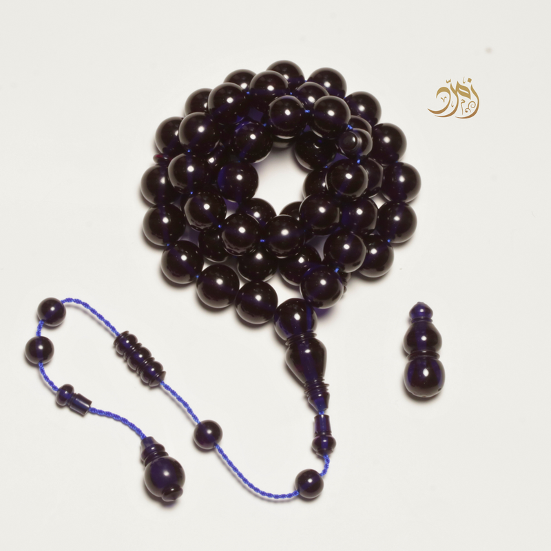 سبحة فاتوران صب جديد كحلي داكن – 45 خرزة دائري | شاهد سبير