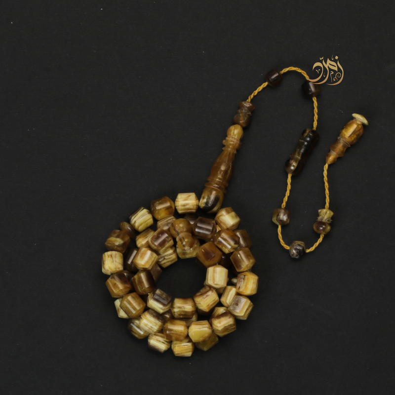 سبحة من ظهر سلحفاة برية (ترسة) 48 خرزة صندوقي