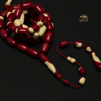 سبحة بلياردو ألماني صب قديم 49 خرزة صنوبري